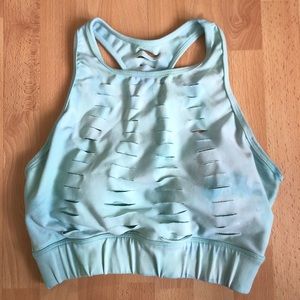 NVGTN Tie Dyed White Ripped Sports Bra Size Medium